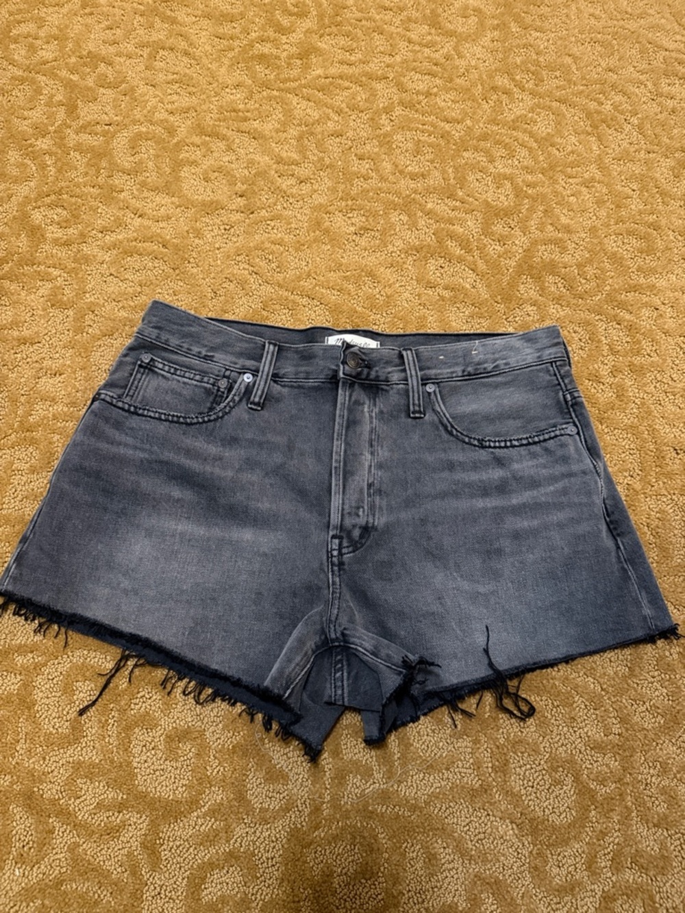Madewell black denim button fly jean shorts-size 30 NWOT